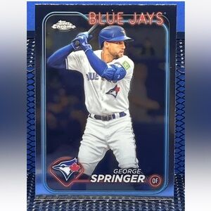 George Springer 2024 Topps Chrome Toronto Blue Jays Baseball Card